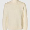 Slhtrevor Structure Rollneck Knit Egret