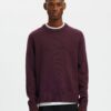 Slharne Relaxed Wool Crew Neck Knit Winetasting