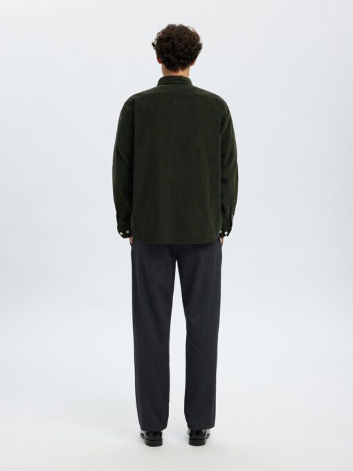 Slhregdanni Corduroy Shirt Deep Forest