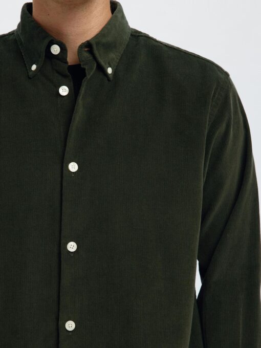 Slhregdanni Corduroy Shirt Deep Forest
