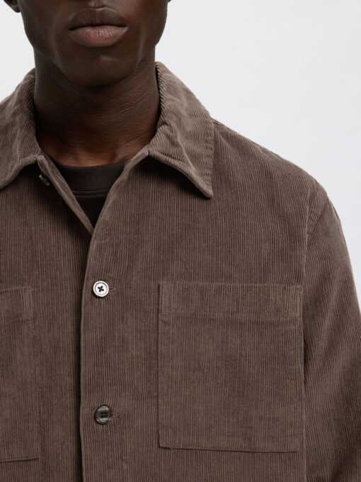 Slhregtate Cord Overshirt Demitasse