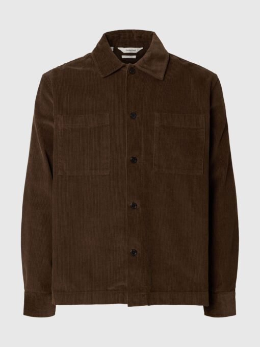 Slhregtate Cord Overshirt Demitasse