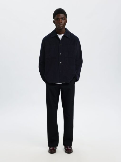 Slhregtate Cord Overshirt Sky Captain