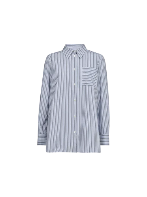 Mos Mosh MMElinda Slim Stripe Shirt Brunnera Blue