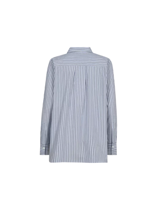 Mos Mosh MMElinda Slim Stripe Shirt Brunnera Blue