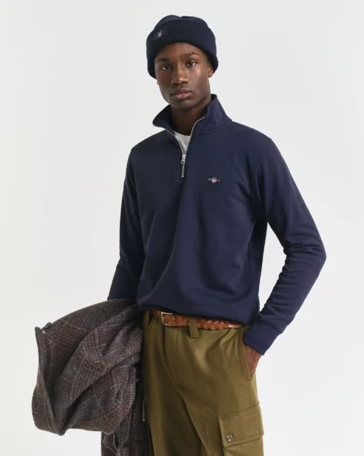 Gant Shield Half Zip Evening Blue