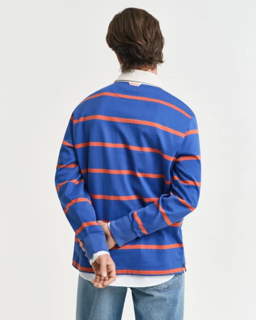 Gant Heavy Rugger Stripe Shirt Rich Blue
