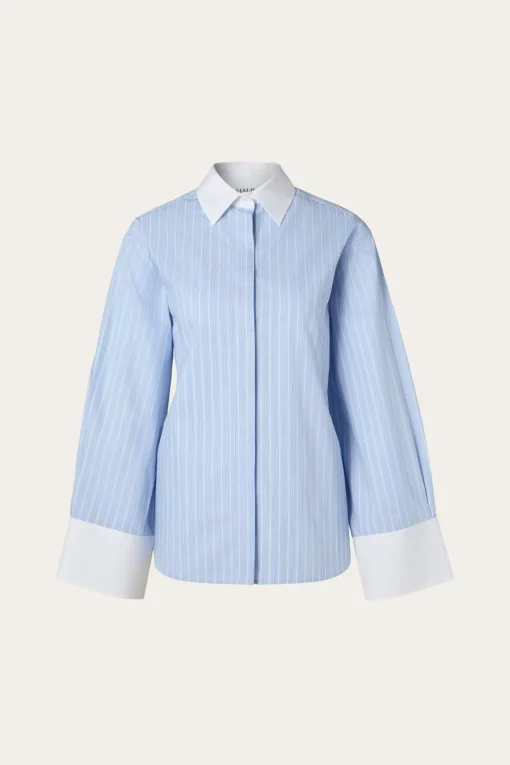 Malina Classic Shirt Light Blue Stripe