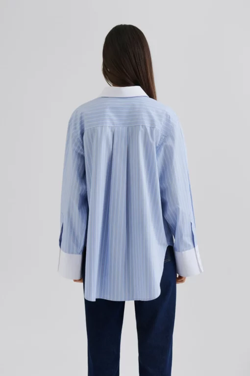 Malina Classic Shirt Light Blue Stripe