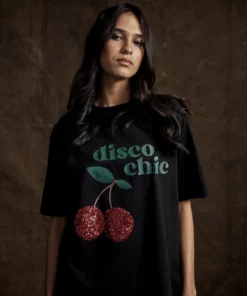 Aveny Berkeley Tee Disco Chic Seg Black