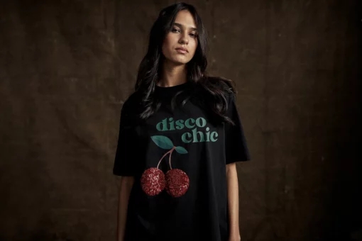 Aveny Berkeley Tee Disco Chic Seg Black
