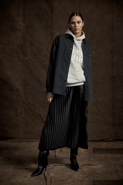 Aveny Vicky Pleated Skirt Black