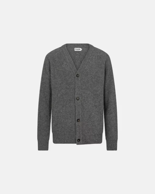 Resteröds Kyle Cardigan Grey Melange
