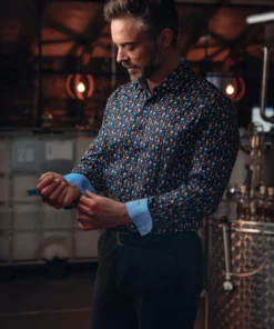 A Fish Named Fred Shirt Bottle Row Navy