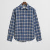 Gant Reg Flannel Check Shirt Denim Blue Melange