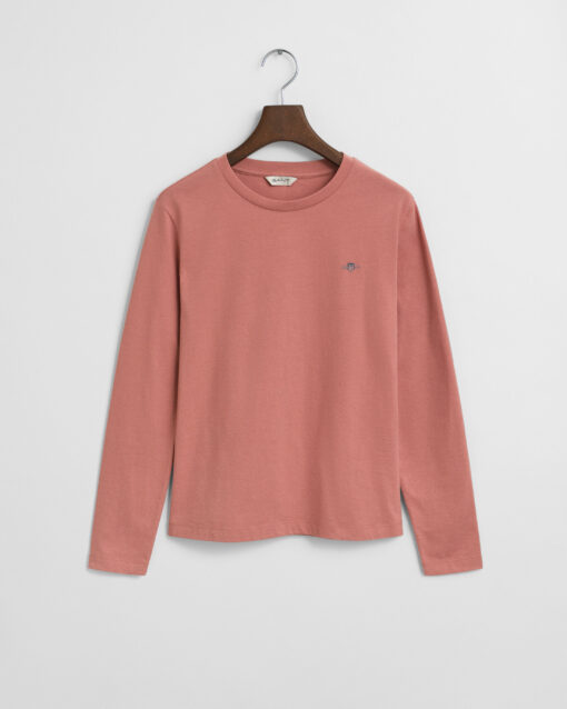 Gant Woman Shield Ls Shirt Faded Brick