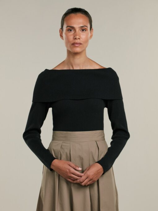 Stenströms Klara Black Off Shoulder Top