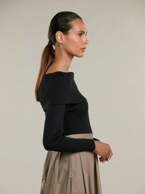 Stenströms Klara Black Off Shoulder Top