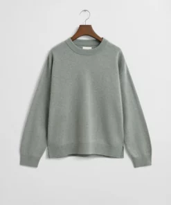 Gant Woman Superfine Lambswool Sweater Faded Sage