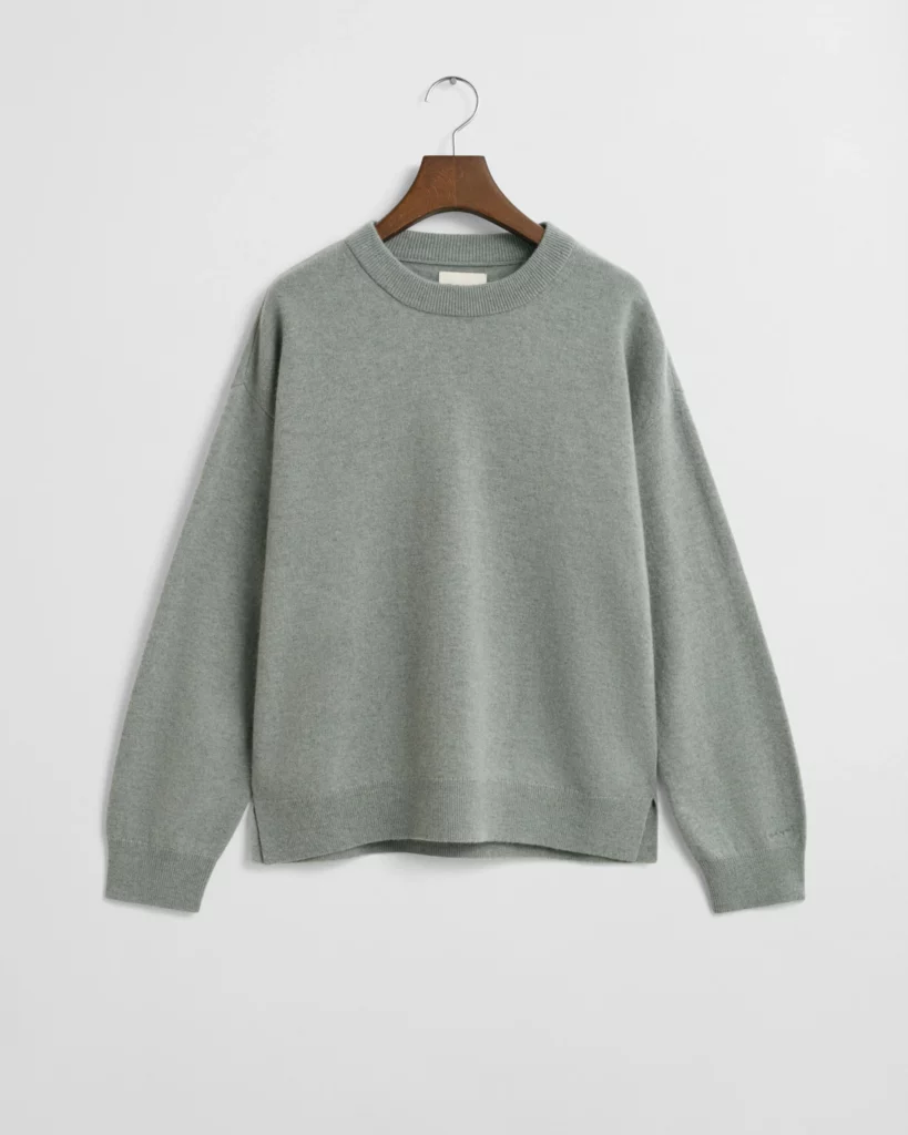 Gant Woman Superfine Lambswool Sweater Faded Sage