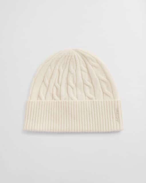 Gant Woman Wool Cable Beanie Cream