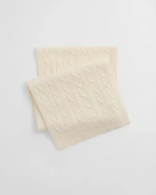 Gant Woman Wool Cable Scarf Cream