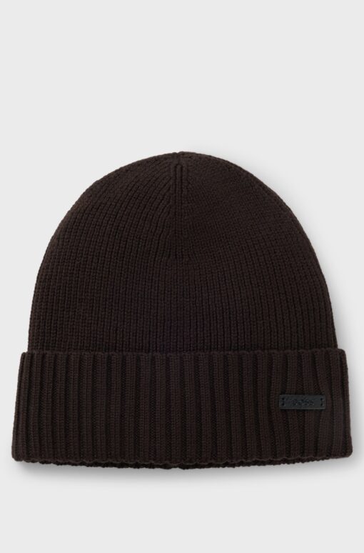 Boss Fati Beanie Dark Brown