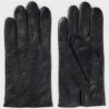 Boss Hainz Leather Gloves Black