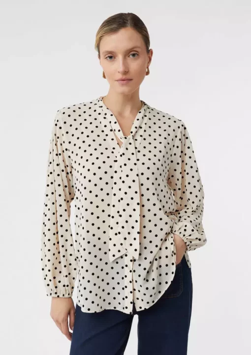 Comma, Dot Blouse Beige