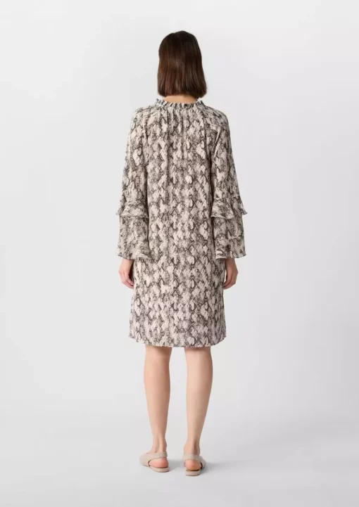 Comma, Frill Dress Beige
