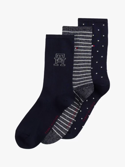 Tommy Hilfiger Woman 3-Pack Socks Gift Set Navy