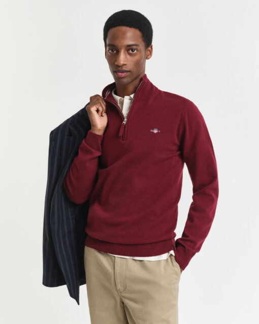 Gant Superfine Lambswool Jumper Plumped Red