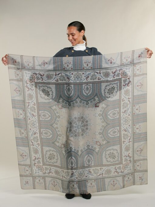Stenströms Beige Patterned Scarf