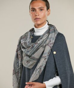 Stenströms Beige Patterned Scarf