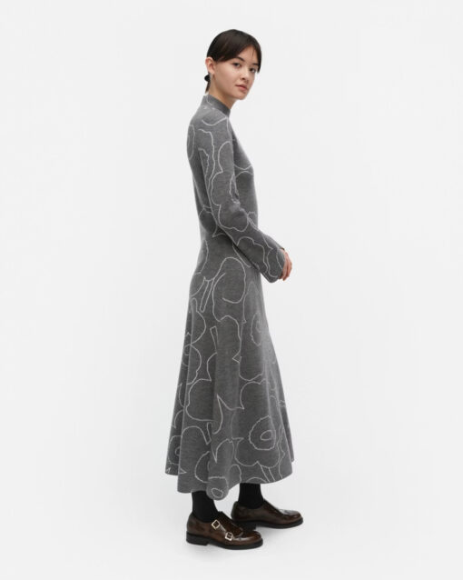 Marimekko Willat Piirto Unikko Dress Grey