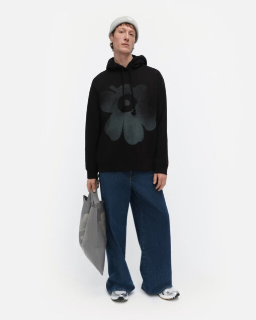 Marimekko Teesi Unikko Placement Unisex Hoodie Black