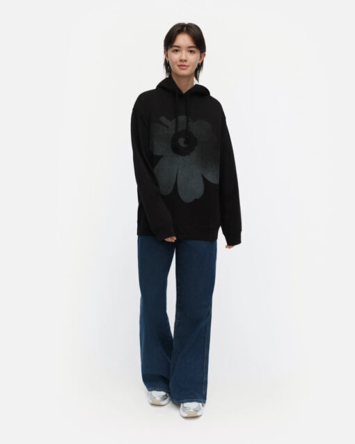 Marimekko Teesi Unikko Placement Unisex Hoodie Black