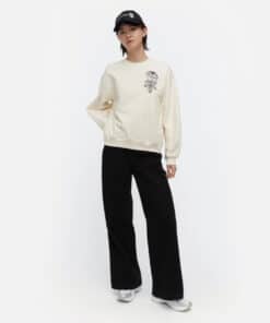 Marimekko Hiutale Vihkiruusu Placement Sweatshirt Off White
