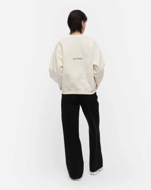 Marimekko Hiutale Vihkiruusu Placement Sweatshirt Off White