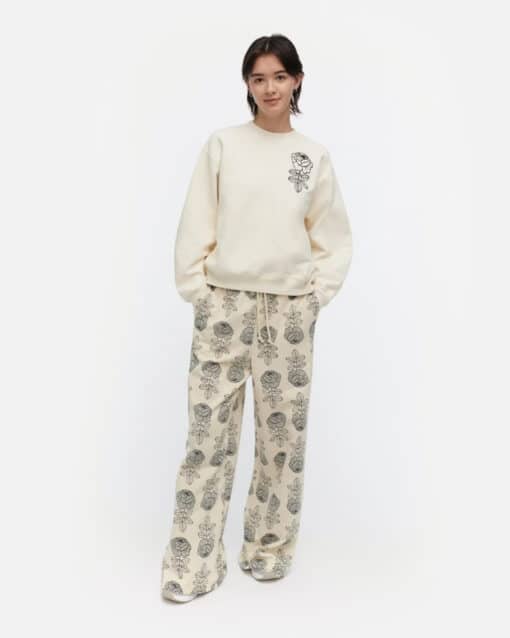 Marimekko Puuska Vihkiruusu Sweatpants Off White