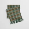 Gant Wool Check Scarf Grass Green