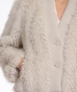 Rino & Pelle Chaimae Short Faux Fur Jacket Birch