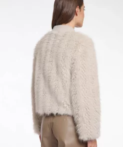 Rino & Pelle Chaimae Short Faux Fur Jacket Birch