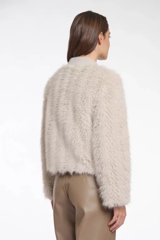 Rino & Pelle Chaimae Short Faux Fur Jacket Birch