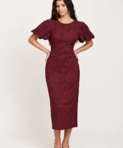 Dry Lake Liz Long Dress Burgundy