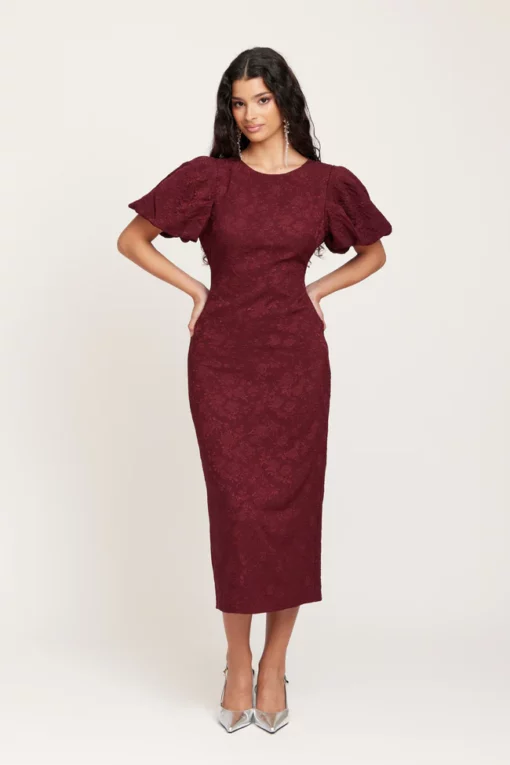 Dry Lake Liz Long Dress Burgundy