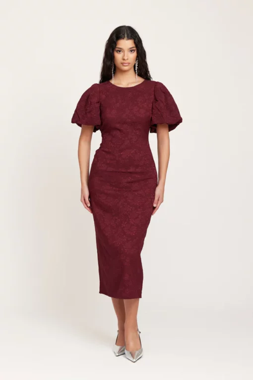 Dry Lake Liz Long Dress Burgundy