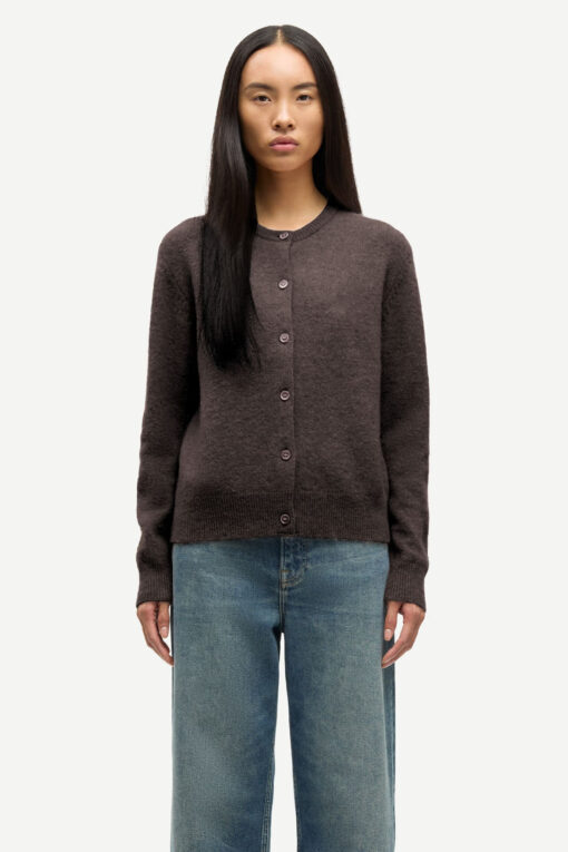 Samsøe Samsøe Nor Short Cardigan Black Coffee