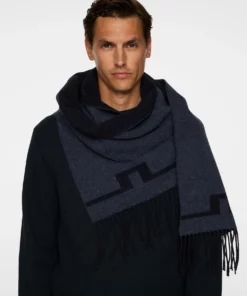 J.Lindeberg Champ Double Sided Scarf JL Navy