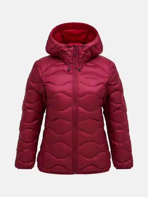 Peak Performance Helium Down Hood Jacket Women Vertical Zenith/Tech Burgundy